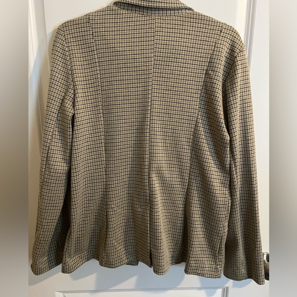 Anthropologie Maeve Womens Houndstooth Collegiate Knit Blazer Jacket Preppy Sz L - Picture 5 of 5